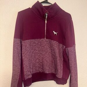 Victoria's Secret Burgundy Quarter-Zip Sweatshirt